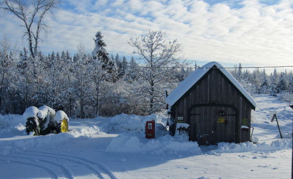 John Deere B Tractor, Maine, Maine snowstorm, winterin Maine