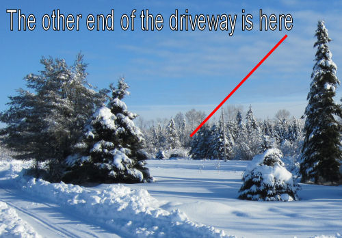 The Driveway fter the Blizzard of 2013 Snow in Maine, Blizzard of 2013, Winter near Baxter State Park, Winter near Mount Katahdin