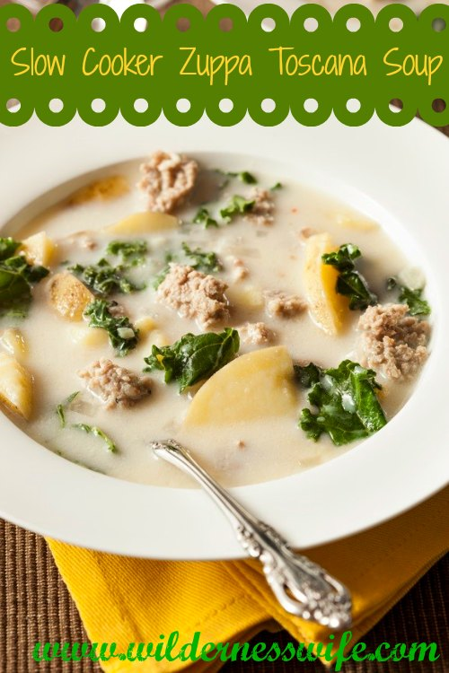 Slow Cooker Olive Garden Zuppa Toscana Soup The Wilderness Wife