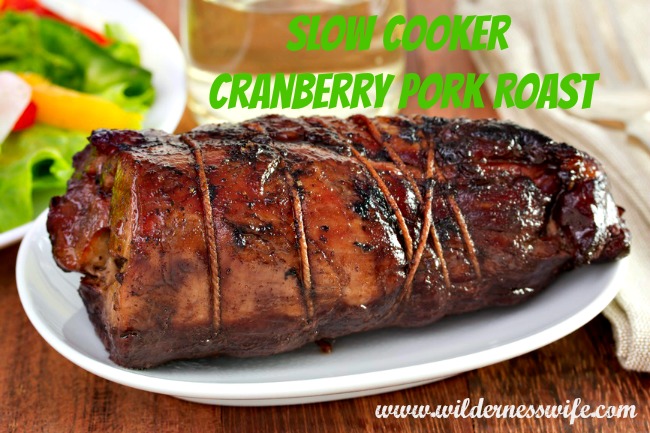 pork raost, slow cooker pork roast, cranberry pork roast, cranberry, cranberry glaze