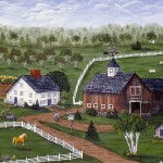 New England, farm, Maine, barn, Grammy Mouse, folk art, folk artist
