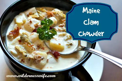 Clam chowder, traditional New England Clam Chowder, Maine Clam Chowder, how to cook clams