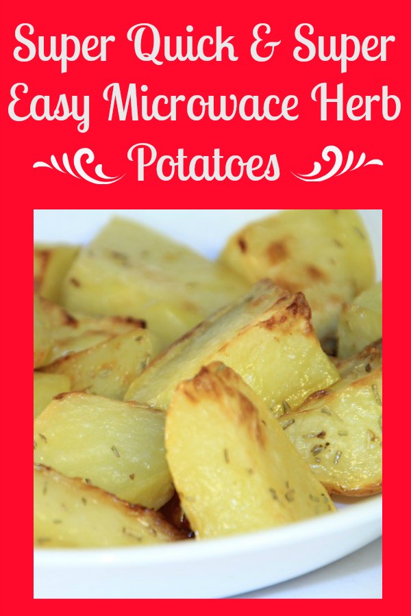 Easy Microwave Herbed Potatoes from the Wilderness Wife
