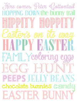 Free Printable Easter Subway Art form Nest For Less