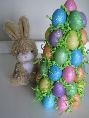 Using a styrofoam cone to make an Easter Egg Tree