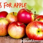 Pile of apples on a wooden table top