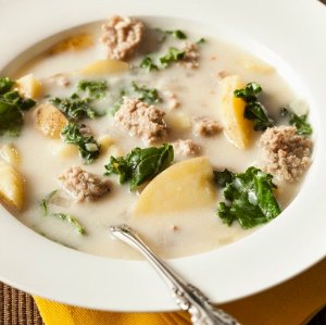 Slow Cooker Olive Garden Zuppa Toscana Soup Recipe cooked in a Crockpot