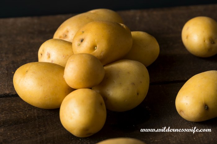 Yukon gold potatoes washed and ready to peel to make Easy Microwave Herb Potatoes