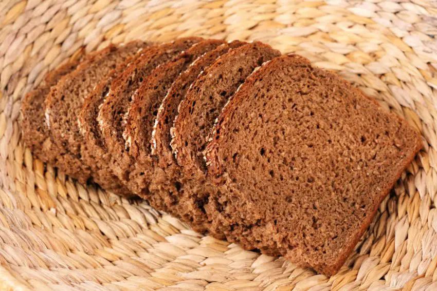 Slices of KitchenAid Wheat Bread Recipe in a basket