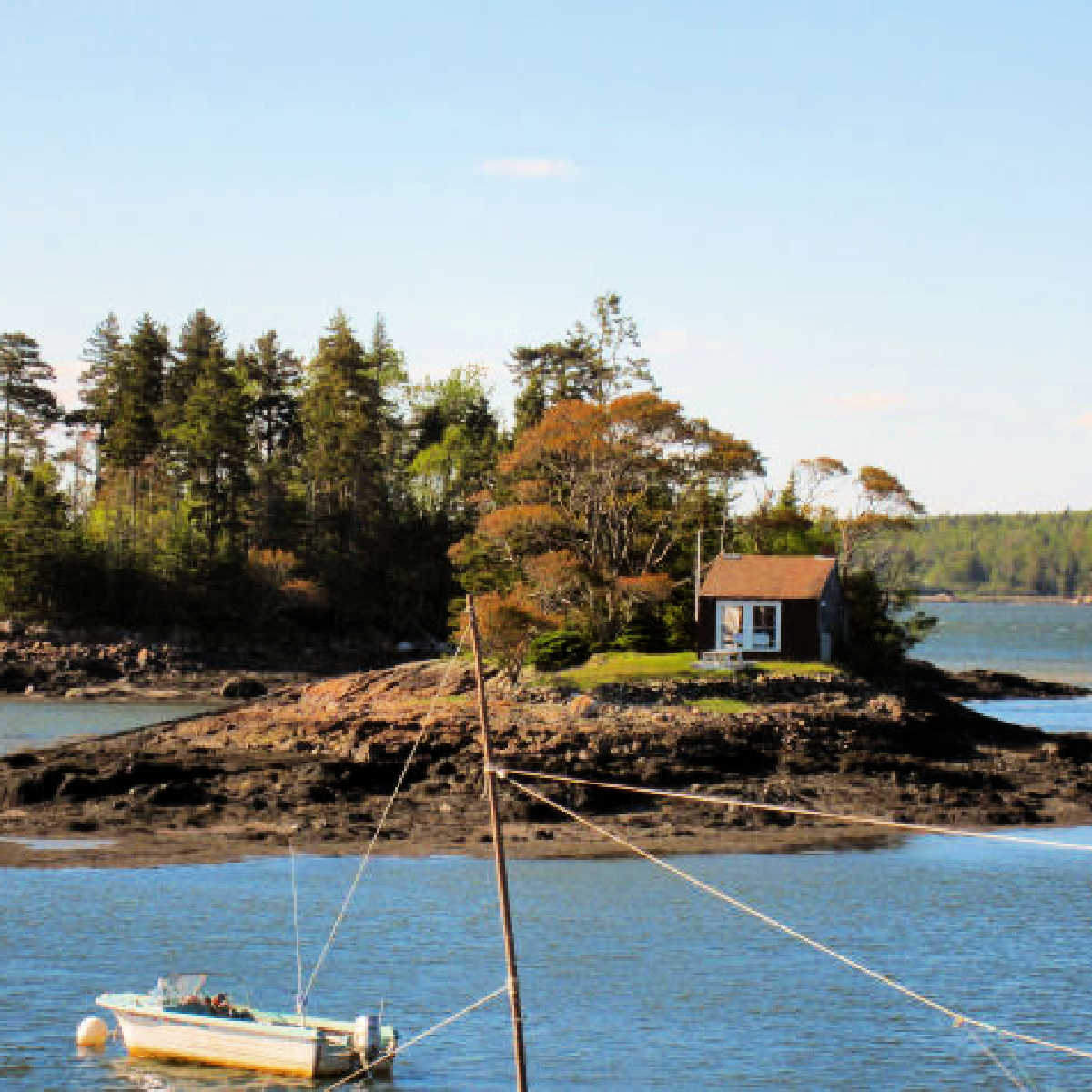 Tiny building on small island off Machiasport dock